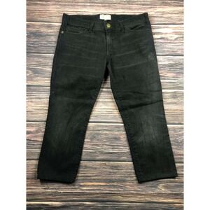 Current Elliot Womens Size 30 Black Crop Skinny Jeans Preowned Slim Fit